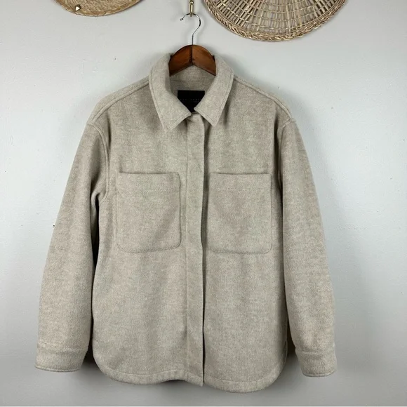 SANCTUARY Oversize Bedford Shacket Toasted Marshmallow Jacket Crafted & Tailored - Picture 3 of 11